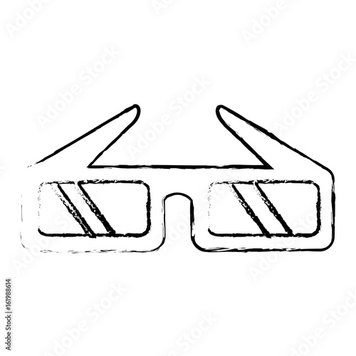 glasses 3d isolated icon vector illustration design