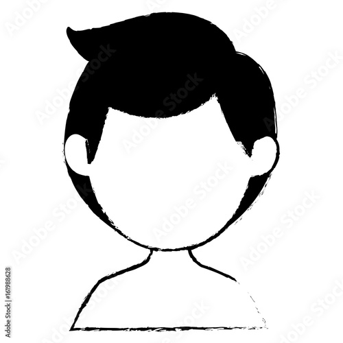 young man shirtless avatar character vector illustration design
