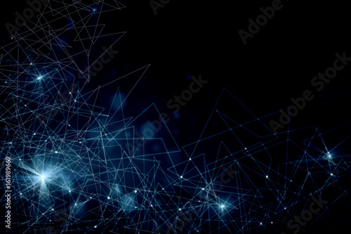 Illuminated polygonal background