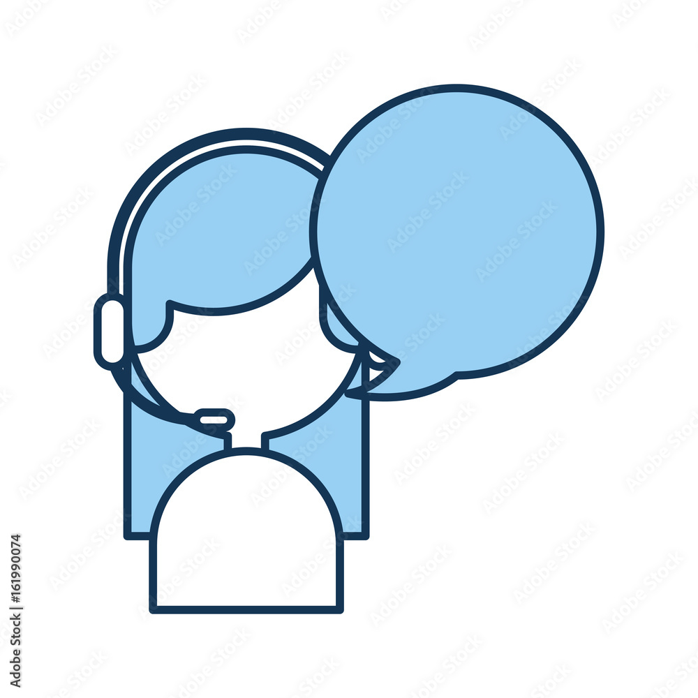 call center agent with speech bubble avatar vector illustration design call center agent with speech bubble avatar vector illustration design