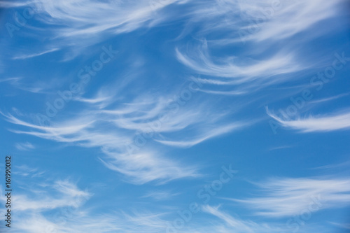 Blue sky with bizarre clouds