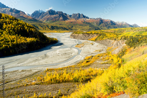 Mantanuska River Chucagh Mountain Range Alaska North America