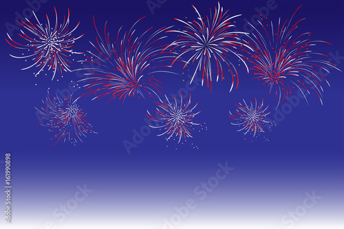 Fireworks - abstract holiday background.Symbol of celebration. Vector illustration. Holiday fireworks for independence day. Good for card and decoration.