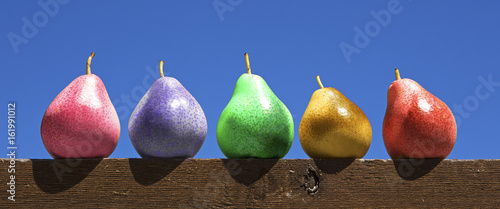 Multicolored pears