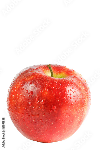 One fresh red apple