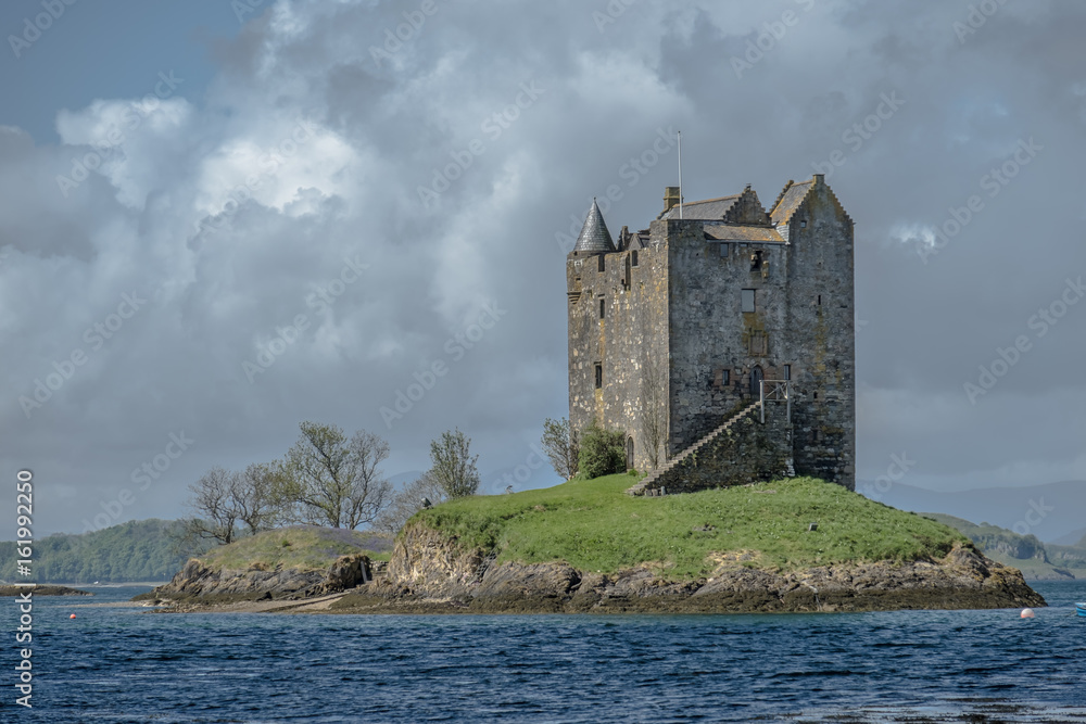 The historic castle Stalker in Argyll