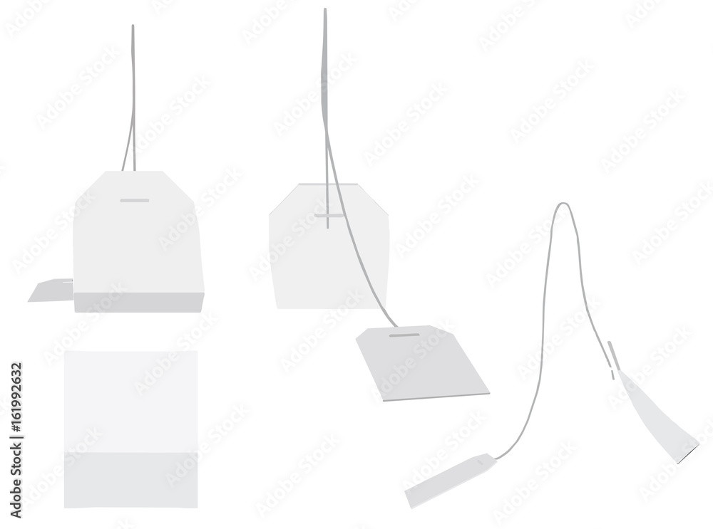 tea bag silhouette on white background tea bag silhouette on white background