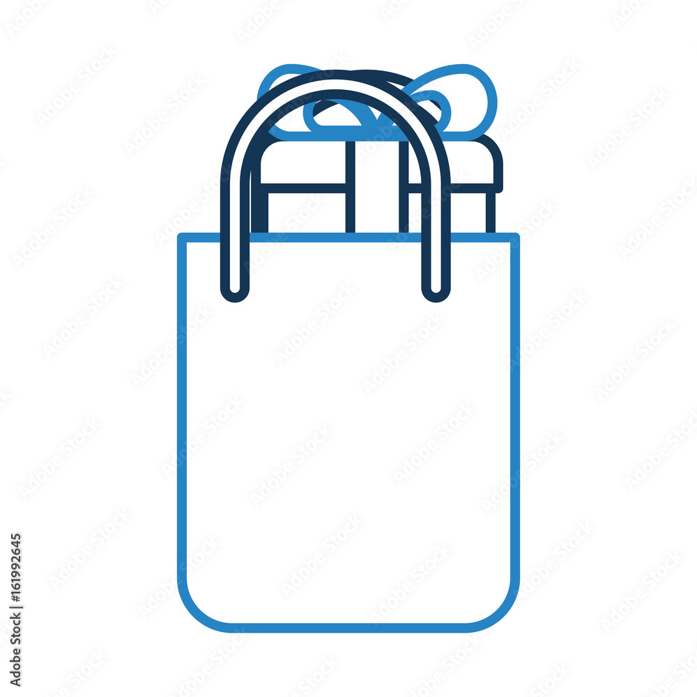shopping bag with gift vector illustration design shopping bag with gift vector illustration design