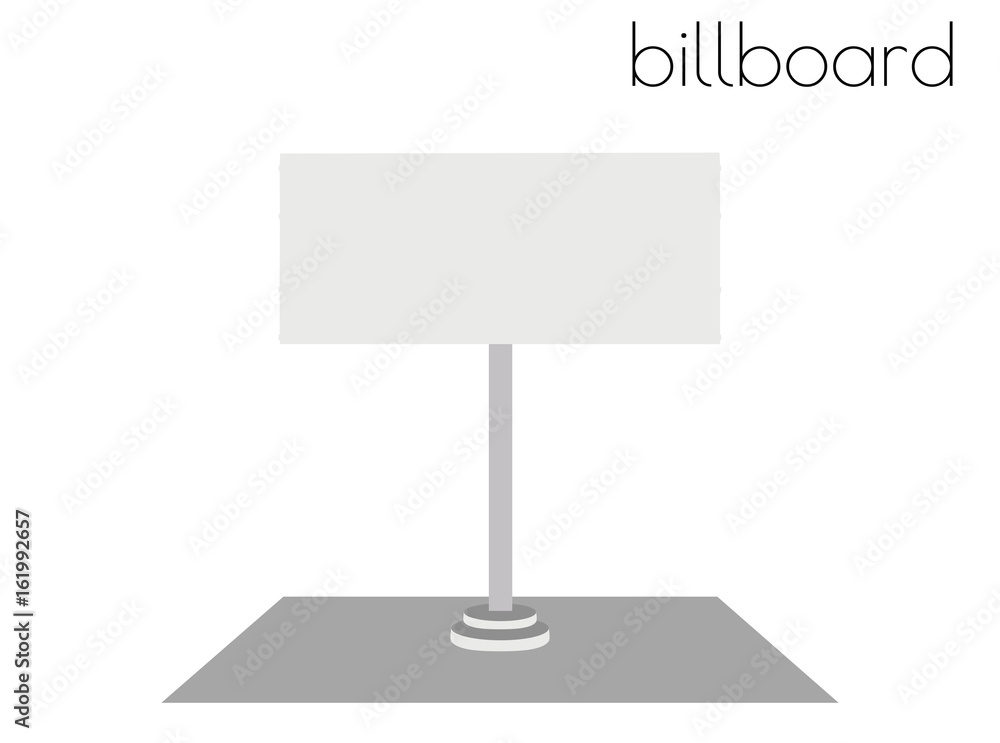billboard on white background billboard on white background