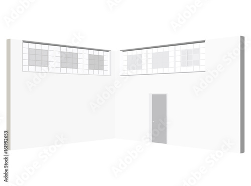 wall interior silhouette on white background