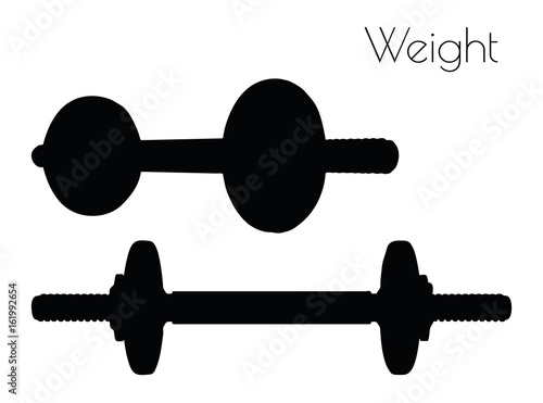 Weight silhouette on white background