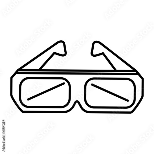 glasses 3d isolated icon vector illustration design