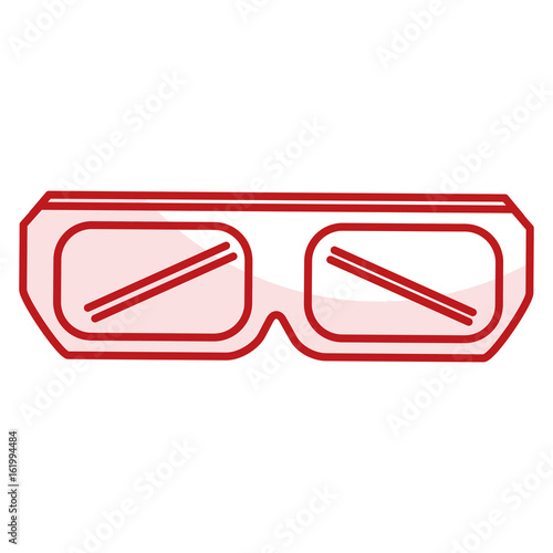 glasses 3d isolated icon vector illustration design