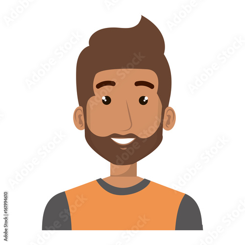 young man avatar character vector illustration design