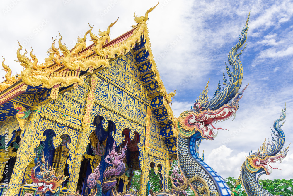 Fototapeta premium Wat Rong Sua Ten temple at Chiang Rai province in Thailand.