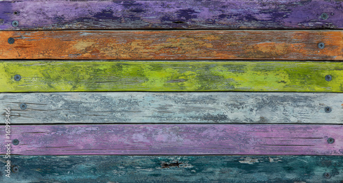 Color Barn Wooden Wall Planking Texture. Old Solid Wood Slats Rustic Shabby Background. Faded Natural Wood Board Panel Structure. Horizontal wooden slats close-up 