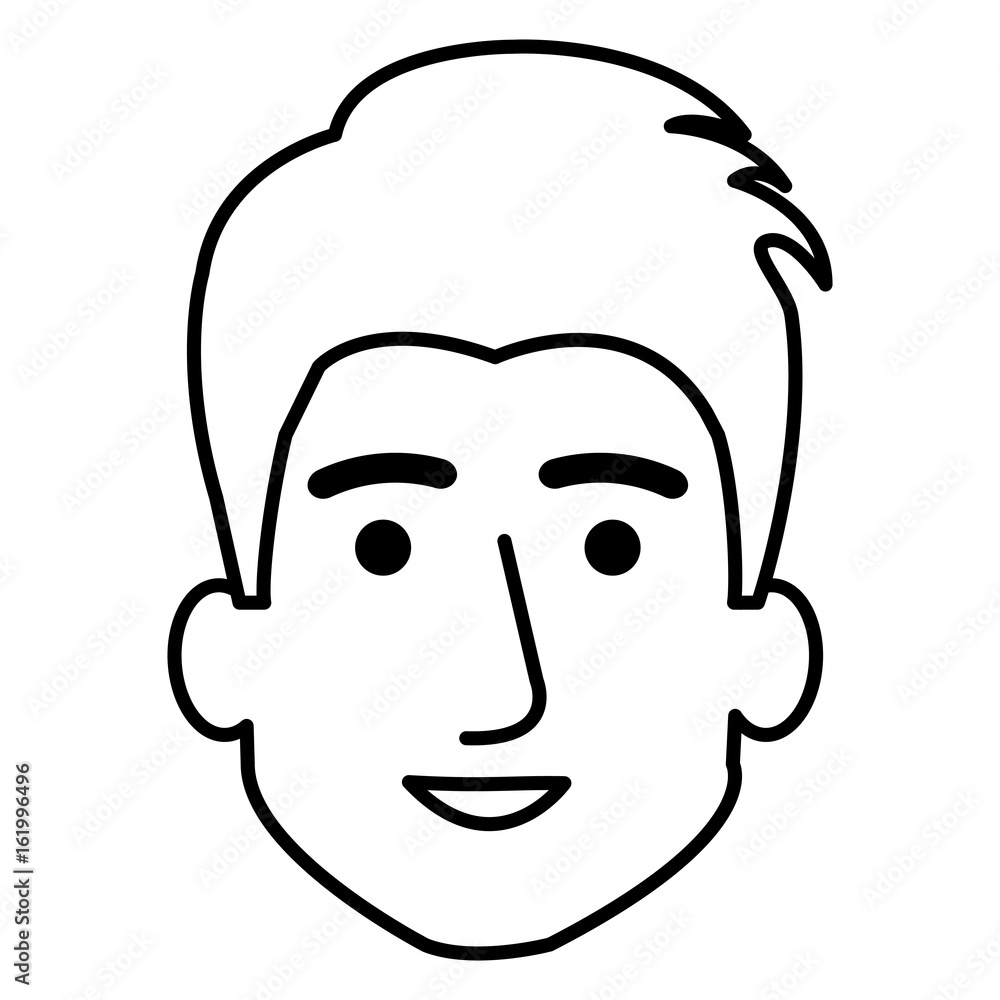 young man head avatar character vector illustration design young man head avatar character vector illustration design