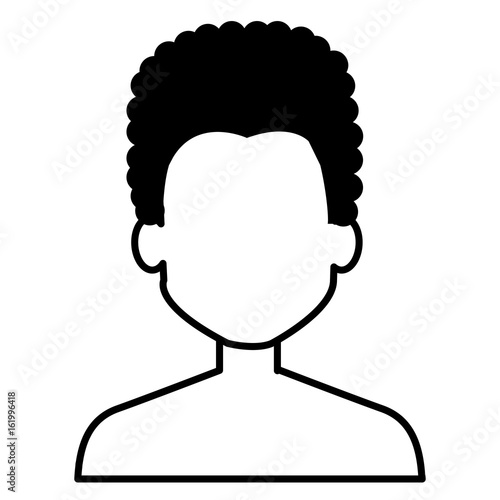 young man shirtless avatar character vector illustration design