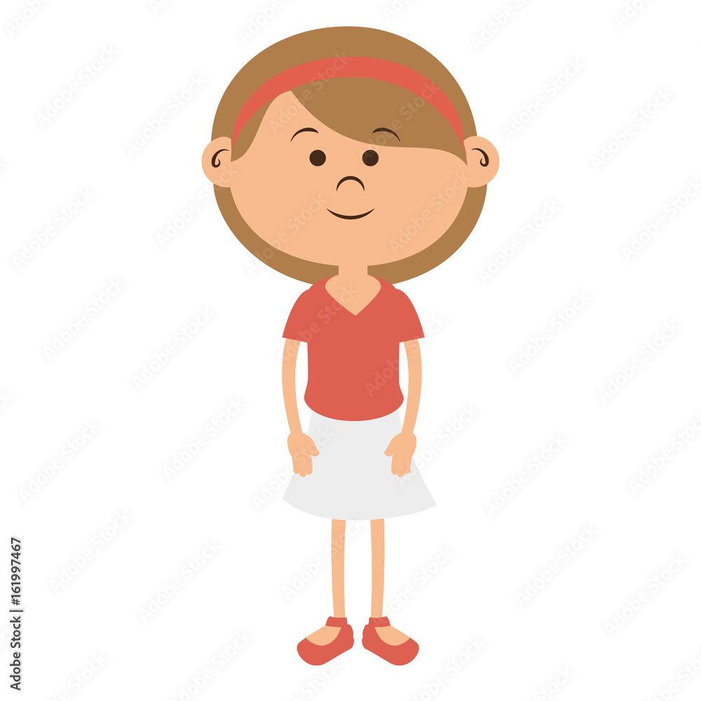 cute little girl character vector illustration design cute little girl character vector illustration design