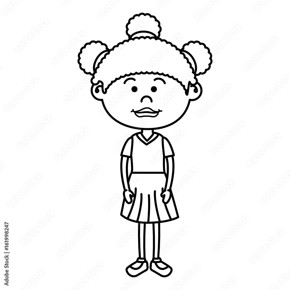cute little girl character vector illustration design cute little girl character vector illustration design