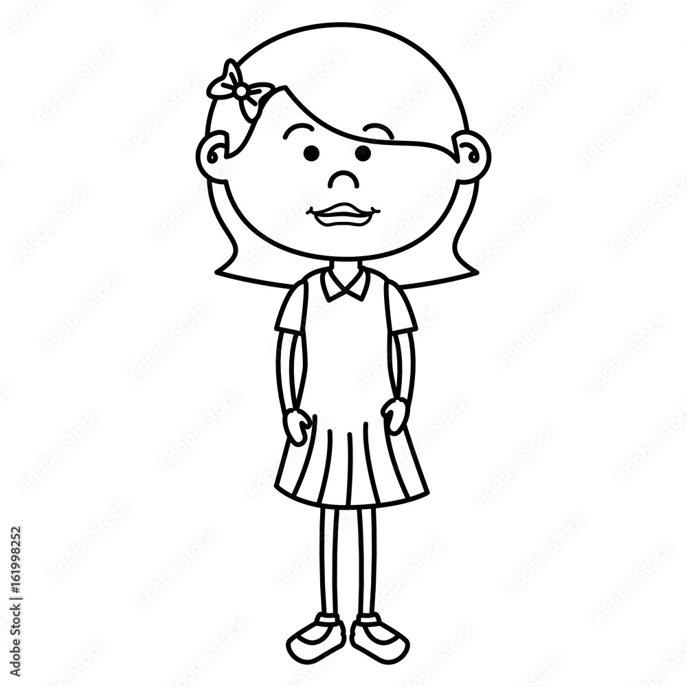 cute little girl character vector illustration design cute little girl character vector illustration design