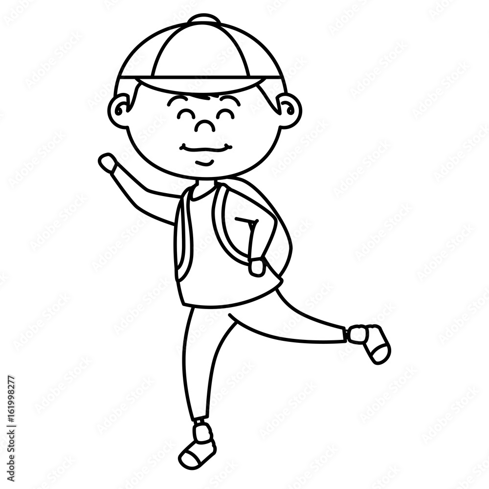 cute little boy with bag school character vector illustration design cute little boy with bag school character vector illustration design