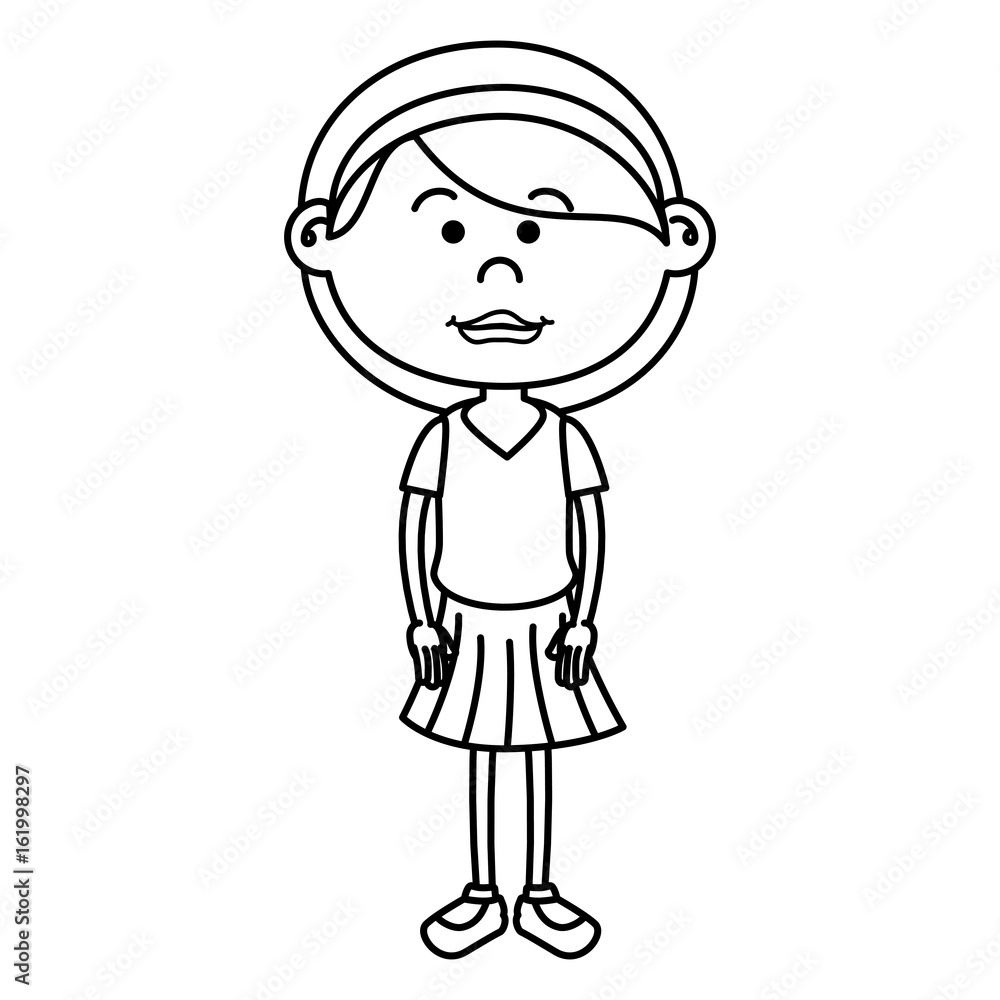 cute little girl character vector illustration design cute little girl character vector illustration design