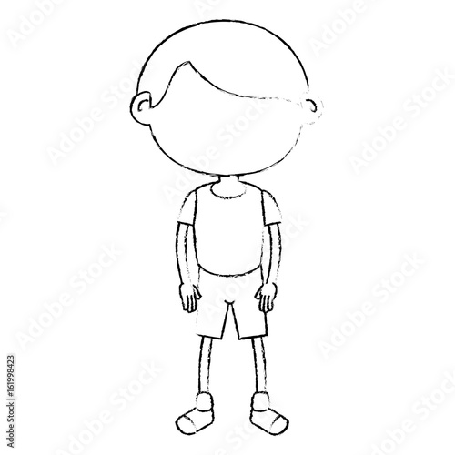 cute little boy character vector illustration design