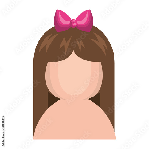 cute Little shirtless japanese doll vector illustration design