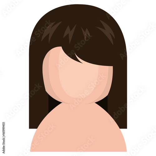 cute Little shirtless japanese doll vector illustration design