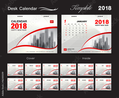 Vettoriale Stock Desk Calendar 18 Template Design Red Cover Set Of 12 Months Corporate Calendar Idea Adobe Stock Vettoriale Stock Desk Calendar 18 Template Design Red Cover Set Of 12 Months Corporate Calendar Idea Adobe Stock