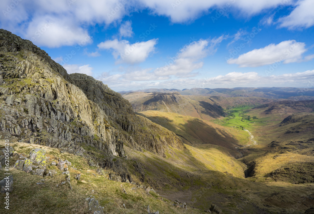 Langdales from Crinkle Crags, Lake District Langdales from Crinkle Crags, Lake District