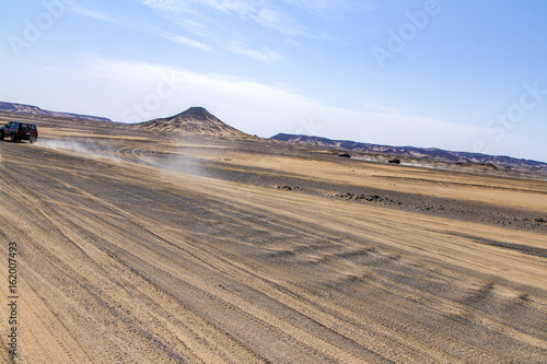A stunning view of the Black Desert in Western Desert  Farafra  Egypt 