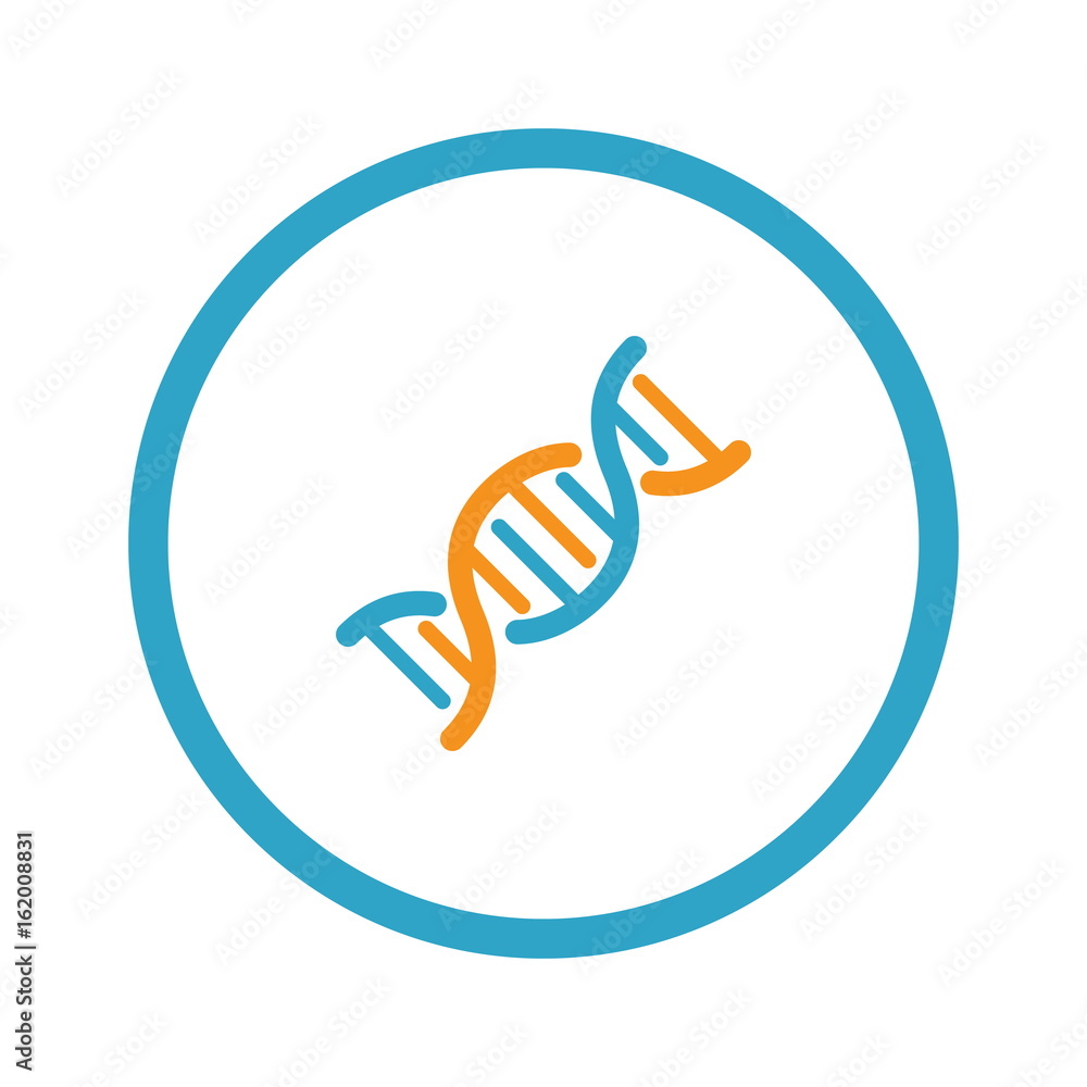 DNA and Medical Services Icon. Flat Design. DNA and Medical Services Icon. Flat Design.