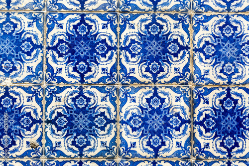 Traditional ceramic tiles Azulejos in Lisbon