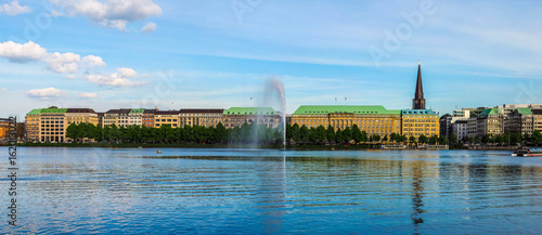 Binnenalster (Inner Alster lake) in Hamburg photo