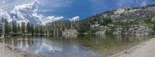 Fototapeta Naklejka Na Ścianę i Meble -  Beautiful Clear and Calm Day at Angora Lakes, California