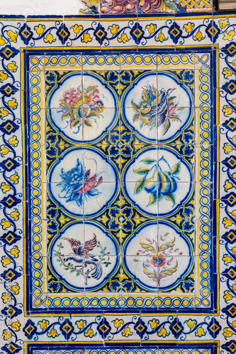 Traditional ceramic tiles Azulejos in Lisbon