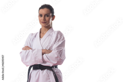Portrait of a Woman In Kimono White Background