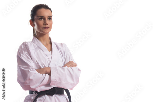 Karate Fighter Isolated On White Background