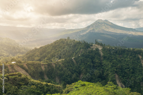 view of Batur montian,active volcano in Bali,Indonesia photo