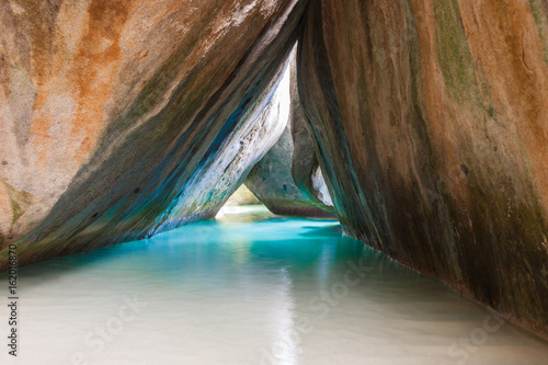 Fotografie, Tablou Famous beach and rock formation called The Bath on Virgin Gorda, British Virgin