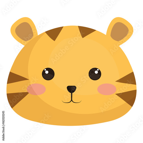 Stuffed animal tiger icon vector illustration design graphic