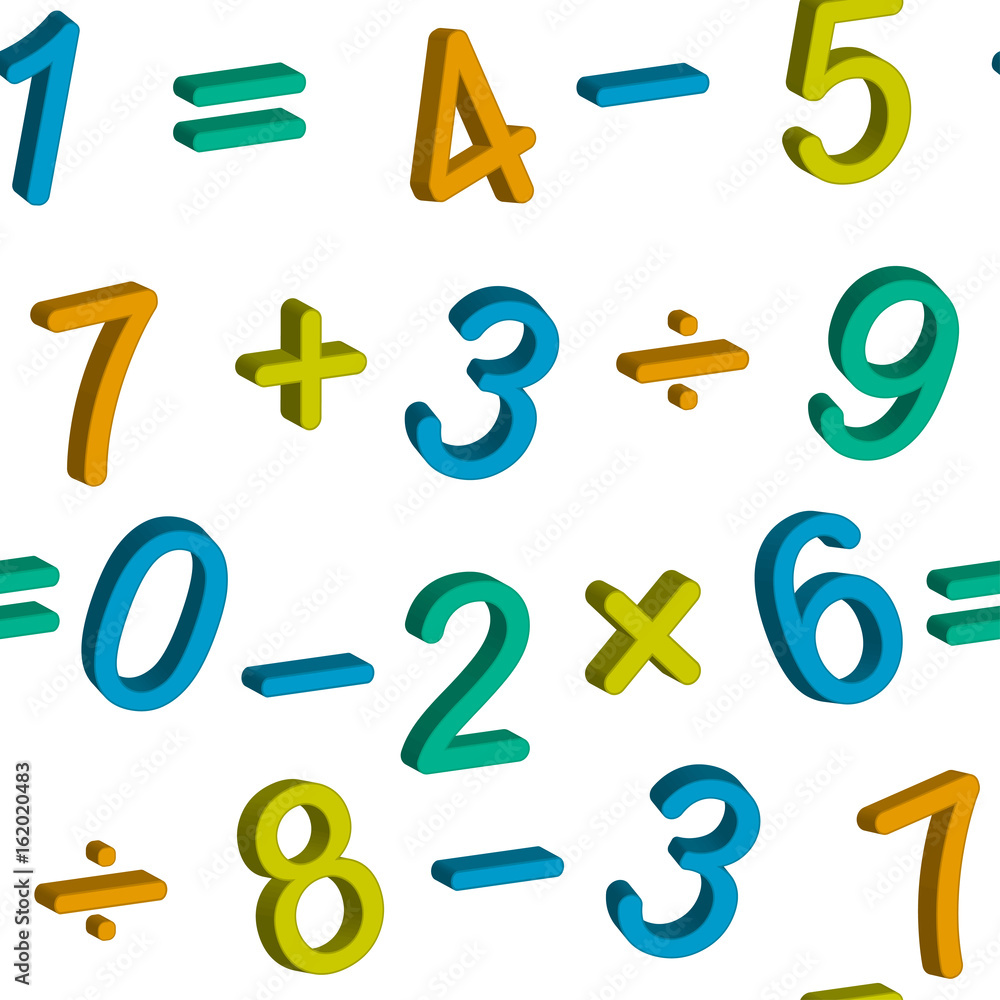Seamless pattern with numbers Seamless pattern with numbers