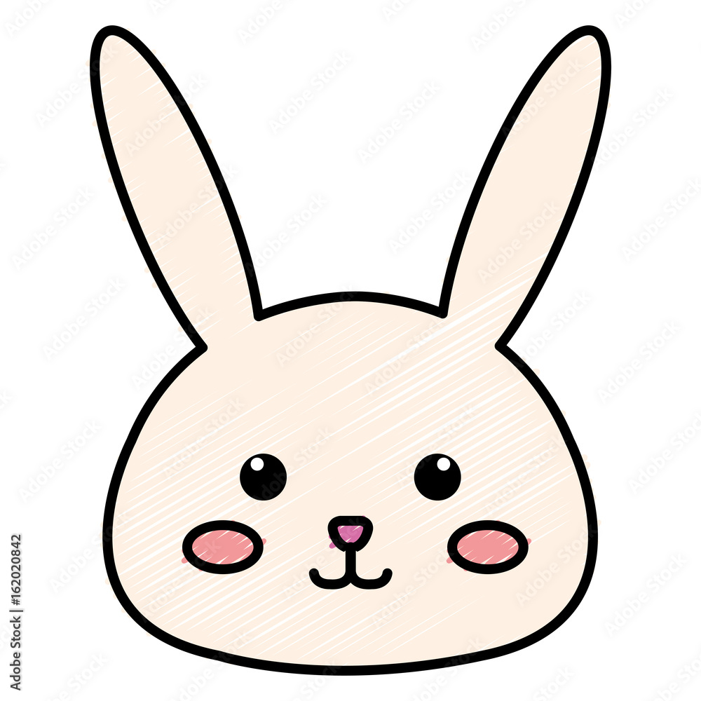 Stuffed animal rabbit icon vector illustration design doodle Stuffed animal rabbit icon vector illustration design doodle
