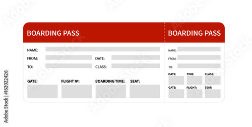 Red boarding pass