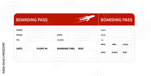 Red boarding pass