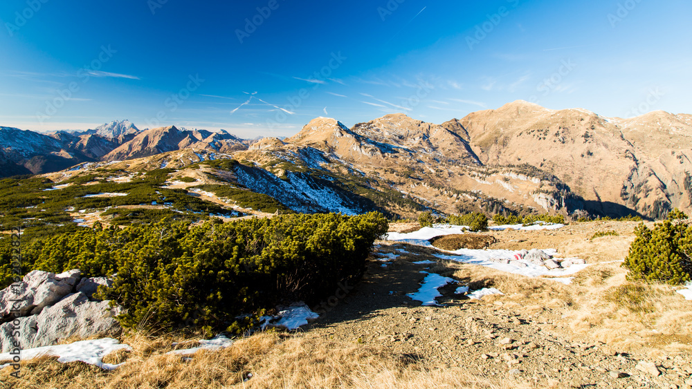 winter day in the italian alps