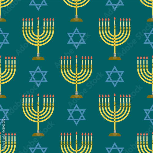 Judaism church traditional seamless pattern hanukkah religious synagogue passover hebrew jew vector illustration.