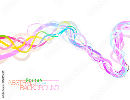 Abstract colorful flow in a white vector wallpaper background